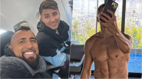 Arturo Vidal y Erick Pulgar llegaron esta tarde al país, mientras que Alexis Sánchez se mostró en su casa a la espera de la práctica de la selección chilena.