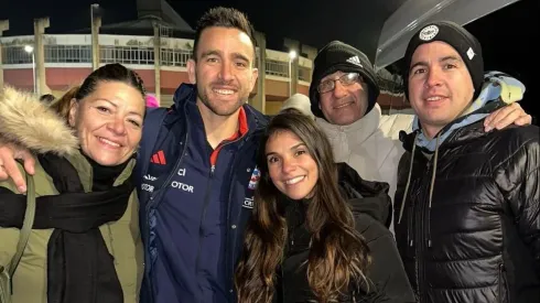 Matías Zaldivia acompañado por toda su familia en Concepción.