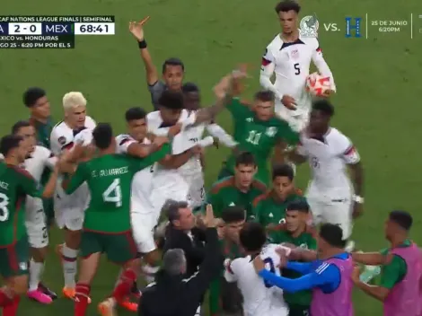Pelea campal entre Estados Unidos y México en la Nations League