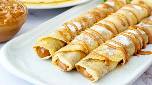 Receta de panqueques con manjar para la once