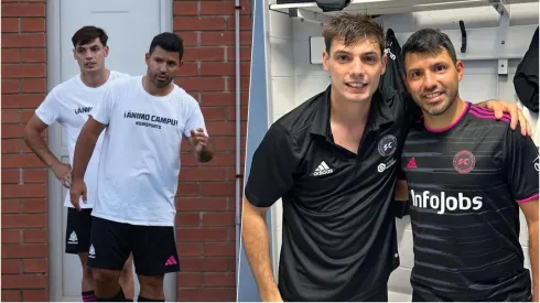 El chileno Benja Sierra está feliz con el Kun Agüero