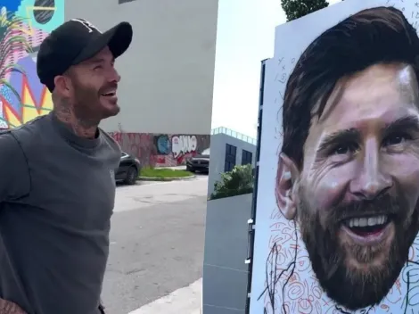 ¡Maravillado! Beckham espera a Messi con inmenso mural en Miami