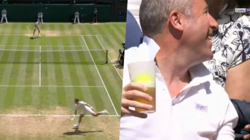 Lehecka mandó una pelota a las gradas y cayó justo en el vaso de un espectador.