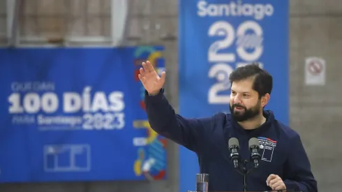 Gabriel Boric encabezó una ceremonia en La Pintana para iniciar la cuenta regresiva de 100 días para Santiago 2023.