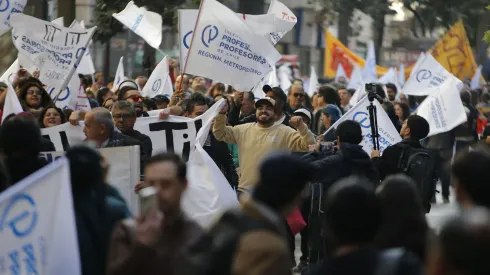 Colegio de Profesores marcha solicitando respouestas del Gobierno a sus demandas (mayo de 2023)