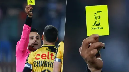Piero Maza estrenó unas tarjetas con su imagen en el duelo entre Universidad Católica y Coquimbo Unido.