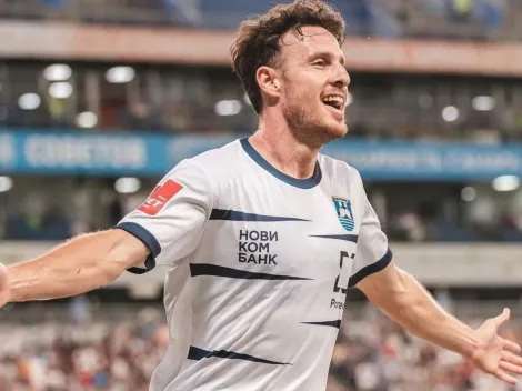 Ángelo Henríquez celebra un histórico segundo gol con el FC Baltika