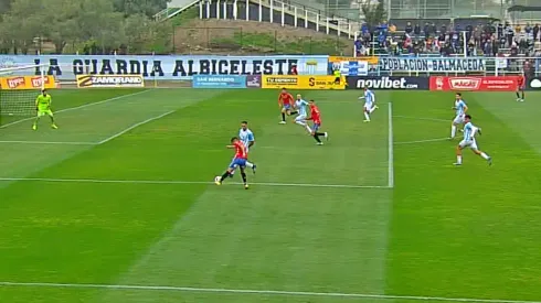 La imagen  de TV mostró que Conelli estaba habilitado en el empate de Unión Española ante Magallanes. La ANFP aclaró todo.