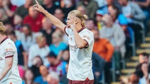 Erling Haaland tardó tres minutos en marcar el primer gol de la temporada 2023-24 de la Premier League.