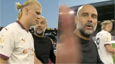 Pep Guardiola retaba a Erling Haaland y las cámaras se le fueron encima. Ante esto, los mandó a volar.