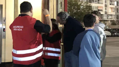 El ex presidente arribó al estadio Santa Laura