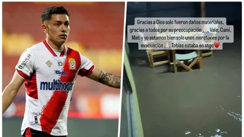 El jugador publicó historias en sus redes sociales del rescate junto a su familia.