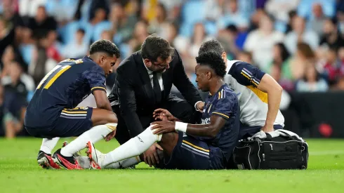 Vinícius Júnior sale lesionado en el partido que enfrentó a Real Madrid con Celta de Vigo.