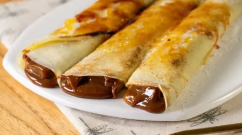 Receta de panqueques con manjar fácil y rápida