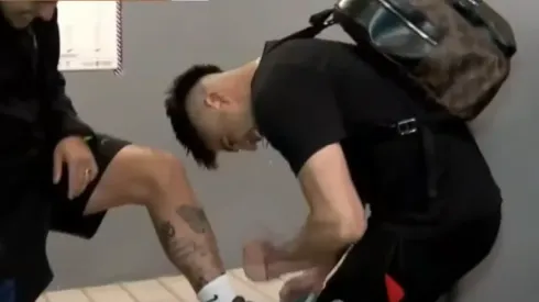 Thomas Galdames hizo un festejo en el que reconoció el talento de su compañero, el "10" de Godoy Cruz.