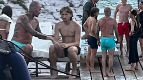A Luka Modric le dieron el fin de semana libre en el Real Madrid, y David Beckham lo visitó en Croacia.