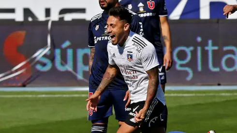 Marcos Bolados festejó ante la U en el 2021.