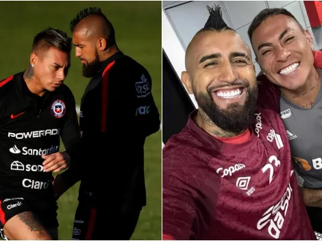 Vidal y Vargas se reencuentran y aplican selfie en Brasil