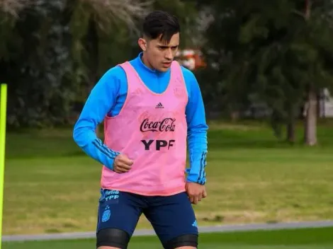 El primer entrenamiento de Pablo Solari en la Argentina Sub 23