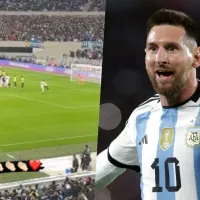 El Pibe Solari alucina con el gol de Lionel Messi en la tribuna