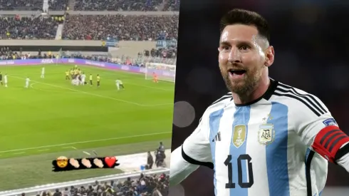 El Pibe fue un espectador de lujo para el golazo de Lionel Messi.