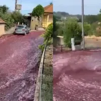 ¿Cómo se produjo el río de vino que atravesó una ciudad de Portugal?