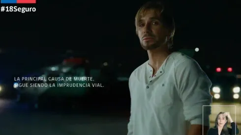 El detrás de cámara del del comercial contra accidentes con Guido Vecchiola.