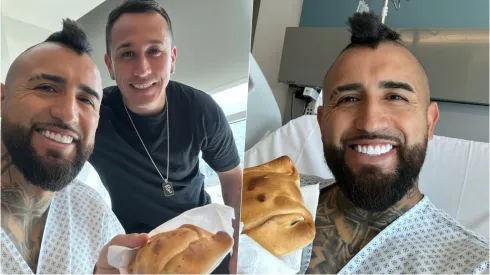 Arturo Vidal ya disfruta del 18 en el hospital gracias a Fabián Orellana.