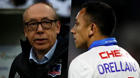 Alfredo Stöhwing recibe feliz a Fabián Orellana en Colo Colo.