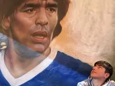 Sigue la línea del abuelo: nieto de Maradona debutó con las redes