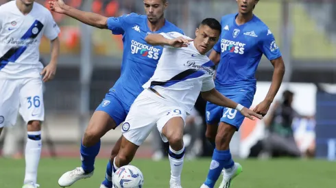 Alexis Sánchez ingresó sobre el final y casi a la fuerza.