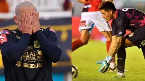 Humberto Suazo no pudo ganarle el duelo a Maximiliano Velazco, un arquero argentino que ataja en Deportes Santa Cruz.