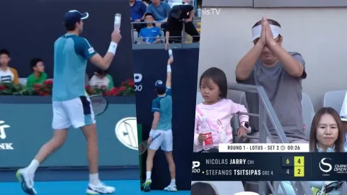 Nicolás Jarry detuvo su partido ante Stefanos Tsitsipas para ayudar a una niña enferma en las galerías.