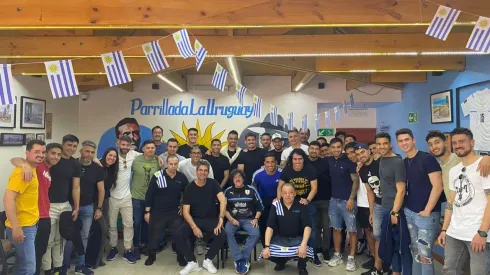 El plantel de la U disfrutó de un asado en la Parrillada La Uruguaya.