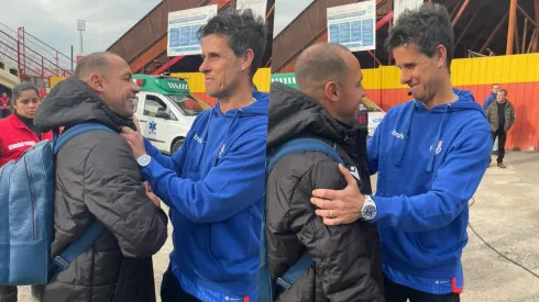 Marcelo Díaz y Diego Rivarola se reencontraron en la previa del duelo de la U con Audax Italiano.