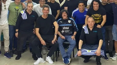 Pellegrino y sus pupilos visitaron la Parrillada La Uruguaya antes de volver al triunfo después de casi tres meses.