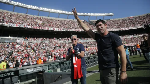 Marcelo Salas fue homenajeado por la hinchada millonaria en el Monumental de River Plate.