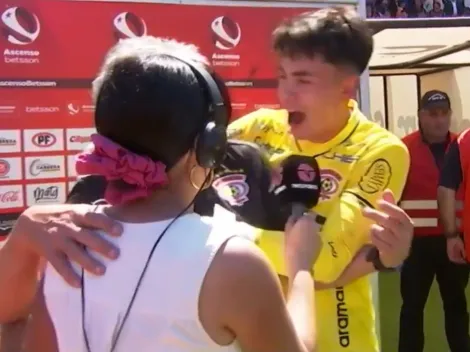Portero de Cobreloa interrumpe entrevista de pura felicidad