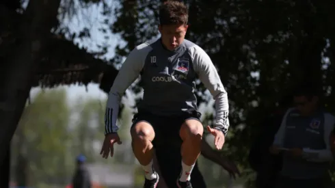 Pablo Parra en la intertemporada de Colo Colo en Pirque.