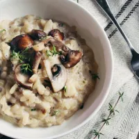 Receta de risotto de champiñones