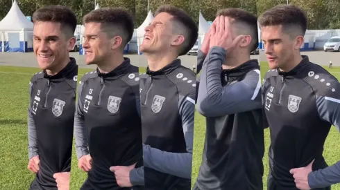 Guille Soto intenta aprender ruso en sus primeras semanas en el FC Baltika, donde es compañero de Ángelo Henríquez.,