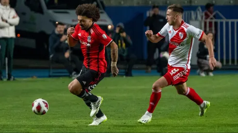 Maxi Falcón jugó el último amistoso ante River Plate.