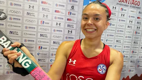 Josefina Gutiérrez, autora del gol triunfal para el 1-0 de Chile ante Sudáfrica.