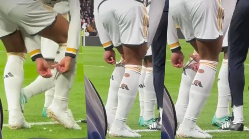 Jude Bellingham es una de las tantas estrellas que se cortan los calcetines para jugar.