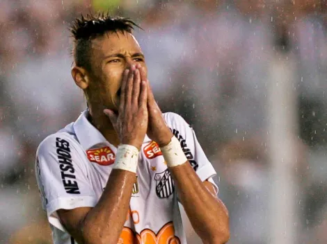 Neymar llora el descenso de su querido Santos en Brasil