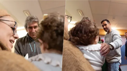 Pellegrini y Bravo fueron parte de la labor social del Betis