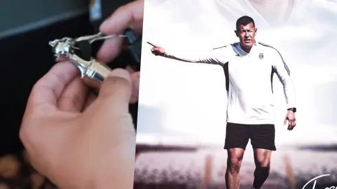 En su video de presentación, Colo Colo le colgó a Jorge Almirón la Copa Libertadores junto a su silbato.