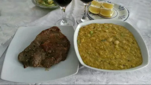 Porotos con mazamorra