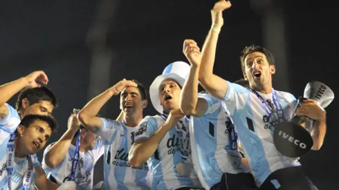 Luciano Aued y Racing Club fueron campeones del Torneo Transición 2014 en el fútbol argentino.