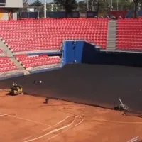 Brutal cambio: pista del Court Central del Estadio Nacional se alista para Copa Davis